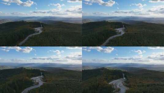 美丽山脉的全景高清在线视频素材下载