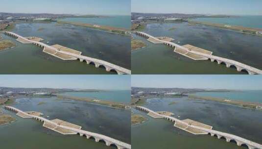 空中中世纪桥高清在线视频素材下载