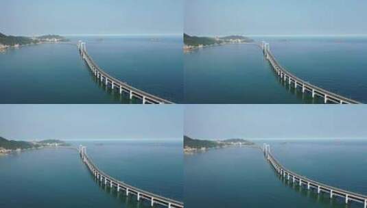 航拍大连星海湾跨海大桥高清在线视频素材下载