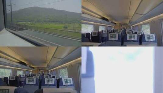 广州南站乘客高铁站旅客窗外高清在线视频素材下载