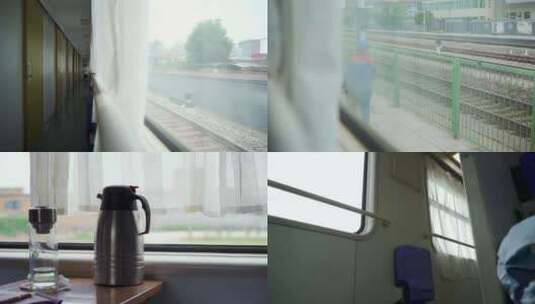 火车绿皮车高清在线视频素材下载