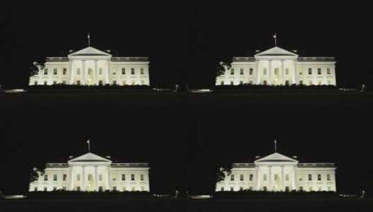 夜晚的白宫高清在线视频素材下载