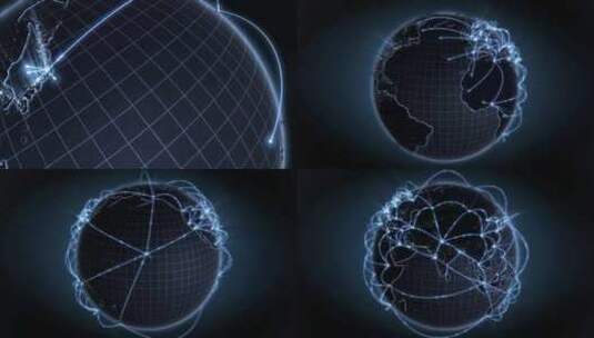 光线地球全球化覆盖全球高清在线视频素材下载