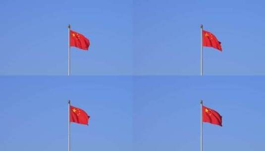 天安门广场五星红旗迎风飘扬高清在线视频素材下载