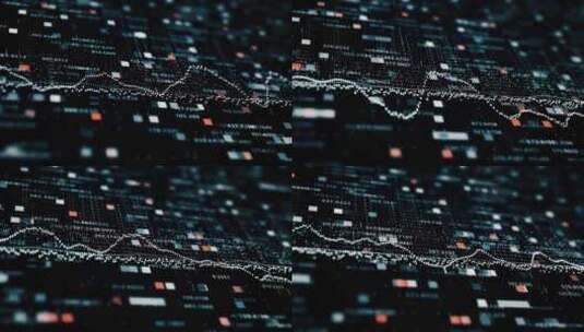 4K-数字波动图背景视频高清在线视频素材下载