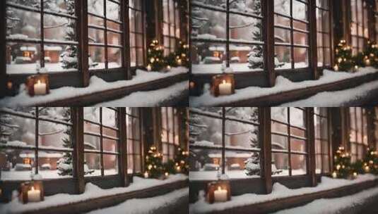 圣诞节橱窗高清在线视频素材下载
