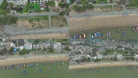 沙滩航拍，无人机拍摄高清在线视频素材下载