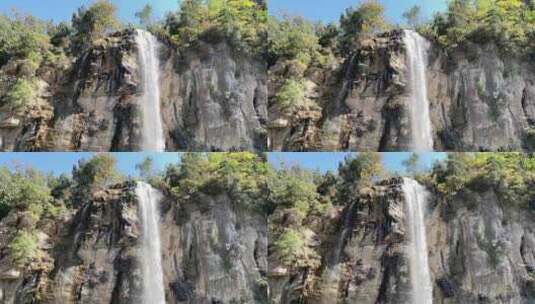 山崖瀑布慢镜头高清在线视频素材下载