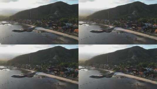 印度尼西亚巴厘岛东海岸坎迪·达萨海滨小镇高清在线视频素材下载