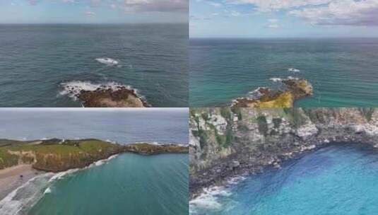 延时航拍新西兰奥玛鲁海礁美景高清在线视频素材下载