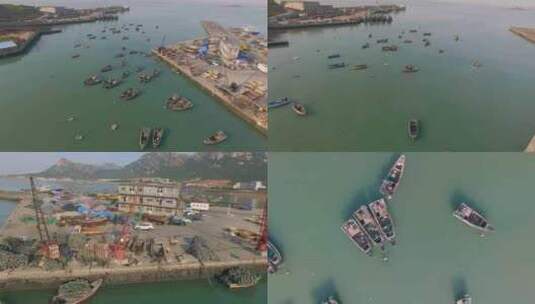渔船海边码头高清在线视频素材下载