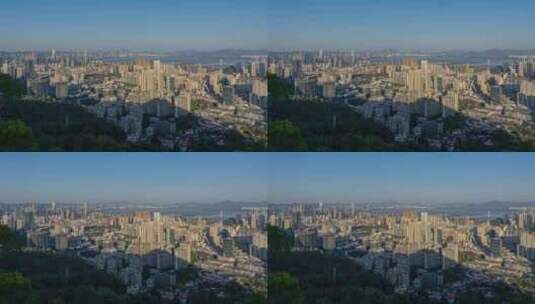深圳2024年滨海城市天际线全景鸟瞰延时高清在线视频素材下载