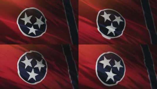 田纳西州国旗挥舞-4K高清在线视频素材下载