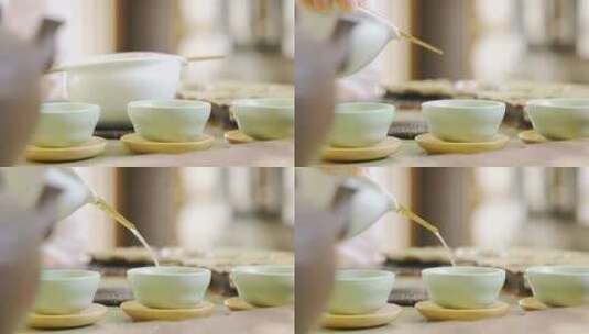 茶古风茶文化泡茶倒茶功夫茶高清在线视频素材下载