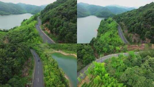 车行驶在山路 开车旅游高清在线视频素材下载