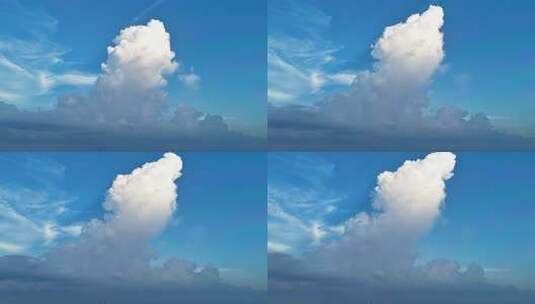 蓝天中蓬松白云景象高清在线视频素材下载
