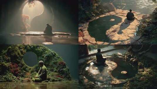 合集-禅意太极冥想高清在线视频素材下载