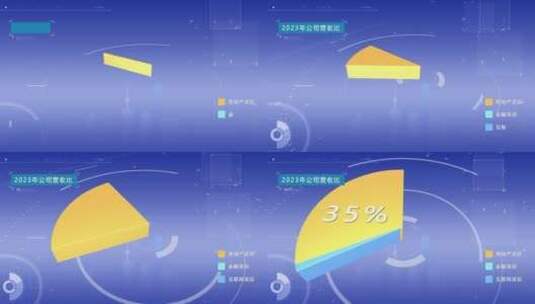 数据图饼状图柱状图高清AE视频素材下载