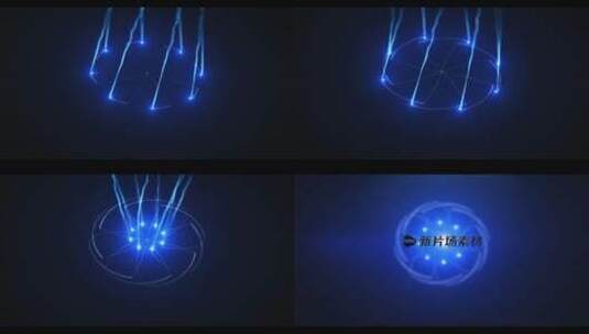 圆形粒子环绕logo演绎高清AE视频素材下载