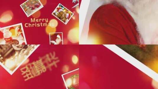 红色温馨圣诞节相册（圣诞）高清AE视频素材下载