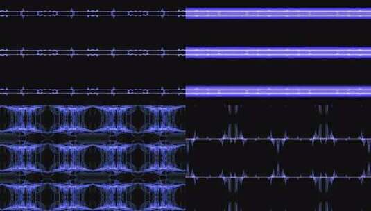 4K动感光影音频跳跃线条背景A035高清在线视频素材下载