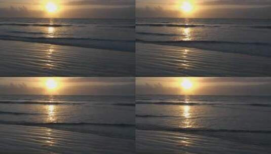 日落时的海岸线高清在线视频素材下载