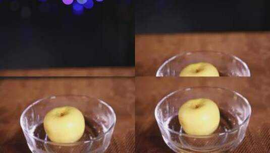 局部腐烂出水的苹果高清在线视频素材下载