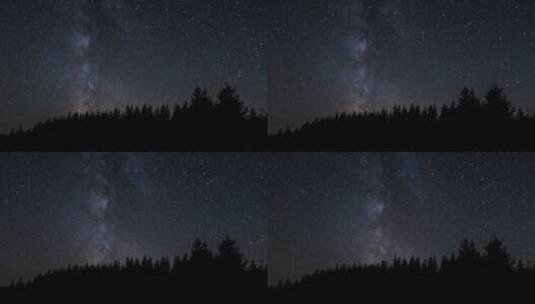 夜空中星星的运动延时摄影高清在线视频素材下载