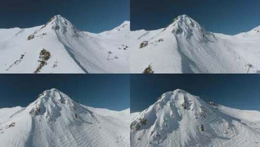 法国阿尔卑斯山滑雪场高清在线视频素材下载