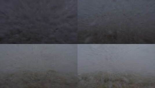 波浪撞击海岸的水下镜头高清在线视频素材下载