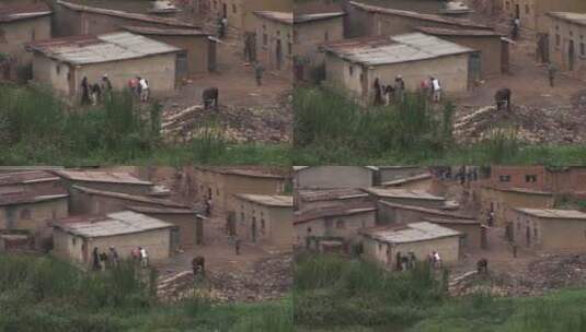 卢旺达的贫民窟高清在线视频素材下载