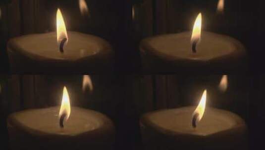 闪烁的蜡烛火焰高清在线视频素材下载