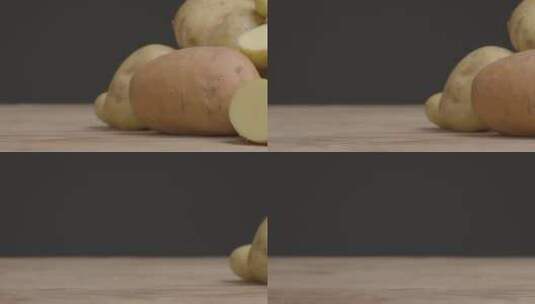 滑动拍摄的各种土豆高清在线视频素材下载