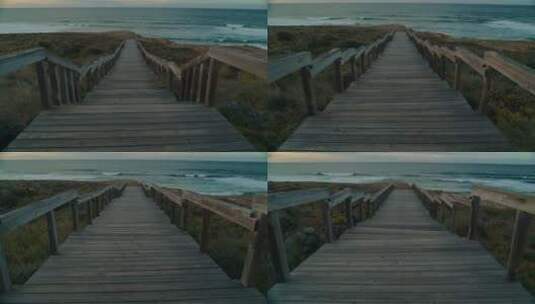 海边的木桥高清在线视频素材下载