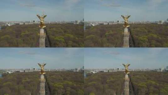 柏林维多利亚黄金雕像高清在线视频素材下载