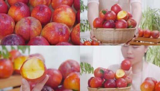 新鲜油桃高清在线视频素材下载