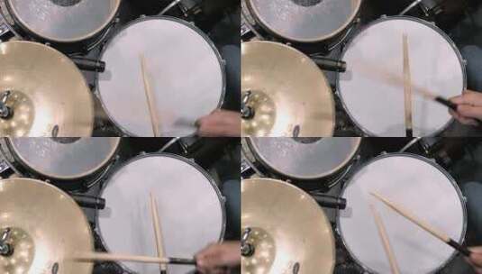使用鼓棒的鼓手高清在线视频素材下载