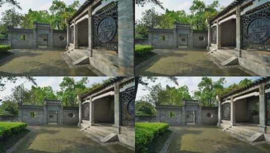 中式古代园林庭院高清在线视频素材下载