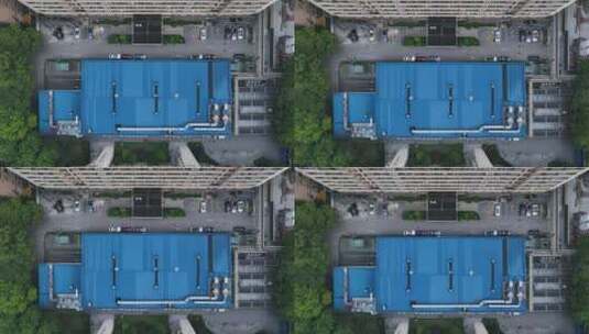 俯拍上海六院高清在线视频素材下载
