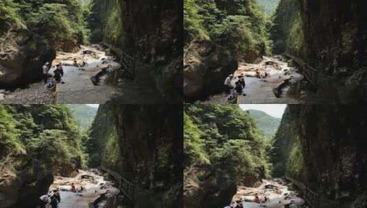 杭州太湖源景区自然风景，小河高清在线视频素材下载