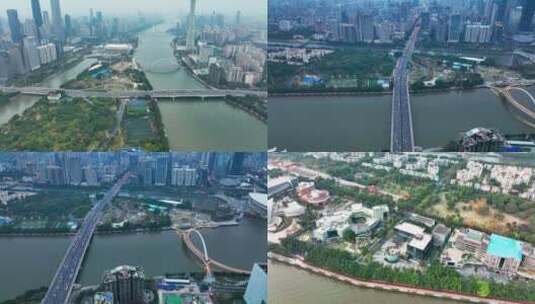 广州二沙岛东山湖广州建筑风光2022新高清在线视频素材下载