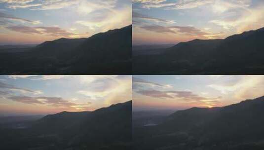 峡谷上的夕阳风景高清在线视频素材下载