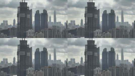 徐家汇城市建筑风光高清在线视频素材下载