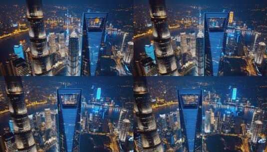 上海环球金融中心写字楼高清在线视频素材下载