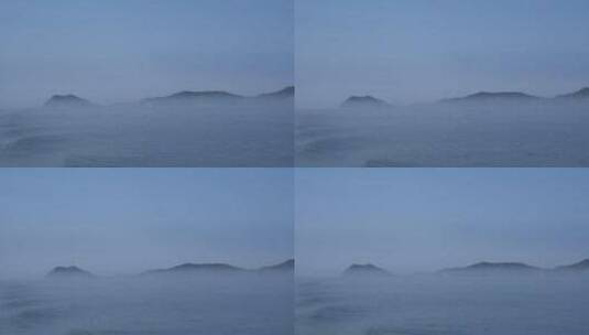 山东烟台-小钦岛，海上游船风光高清在线视频素材下载