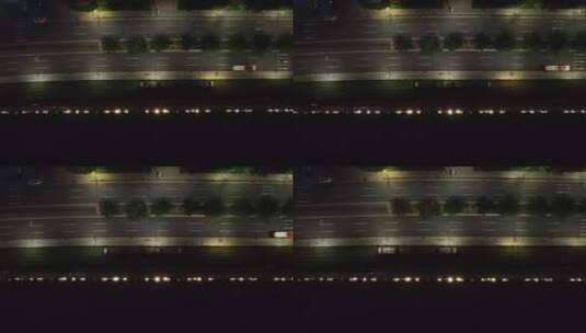 城市公路车流航拍高清在线视频素材下载