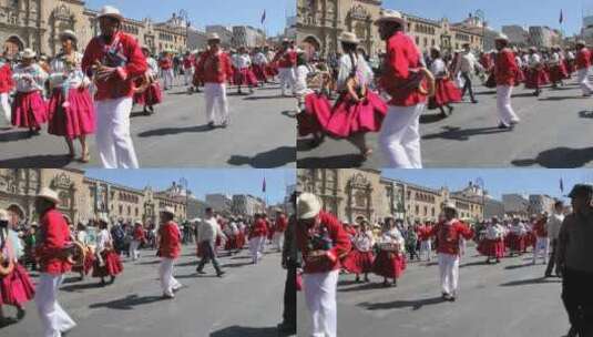 拉巴斯节日舞者高清在线视频素材下载
