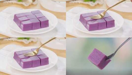 紫薯糕点高清在线视频素材下载