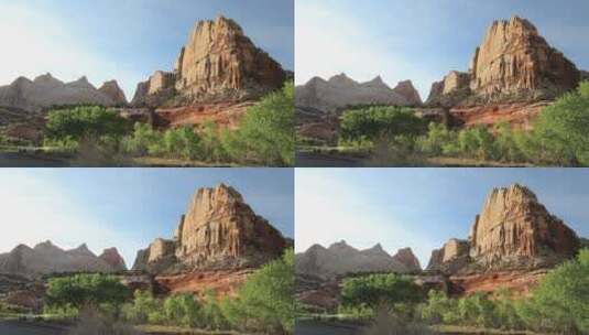 国家公园岩层景观高清在线视频素材下载