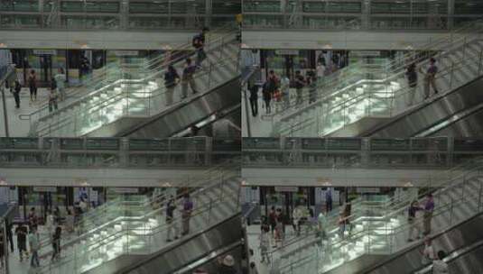 深圳地铁人流4K拍摄高清在线视频素材下载